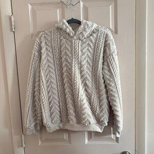 Cozy Cream Textured Womens Sweater